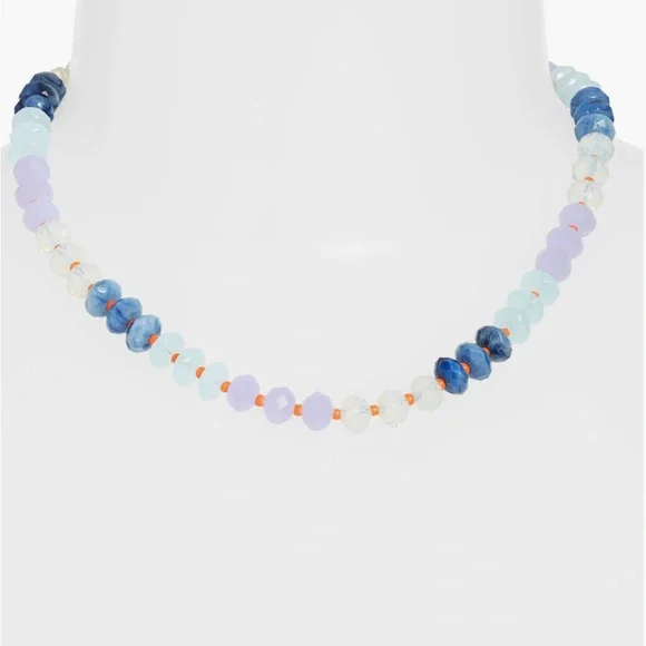 Nordstrom Color Pop Beaded Necklace - Blue, Aqua, Lavender - Colorful, Unique - Picture 4 of 9